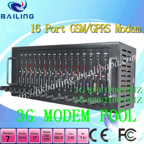 16 Port 3G Modem Pool for Send SMS MMS Ussd, IMEI Changeable